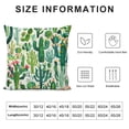thumbnail image 5 of Chilfamy Cactuses Greenery Pillow Covers Square Design Short Plush Print Environmentally Friendly Easy Insertion Indoor Outdoor Decoration 1PC 12x12in, 5 of 5