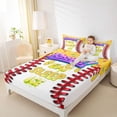 thumbnail image 5 of Feelyou Cartoon Birthday Party Twin Sheet Sets, Baseball Ice Hockey Twin Fitted Sheet, Ball Sports Theme Flat Sheet, Breathable Home Decor, 3-Piece, 5 of 8