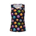 thumbnail image 3 of Picia Lovely Planet Pattern Women's Workout Tank Top,Breathable Activewear,Slim Fit Athletic Top,Versatile Workout Moisture-wicking top-Medium, 3 of 9