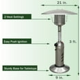 Hanover Mini Umbrella Tabletop Propane Patio Heater in Stainless Steel