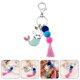 thumbnail image 3 of 1pc Metal Keychain Pendant Cartoon Mermaid Cat Pendant Lovely Key Ring Hanging, 3 of 4