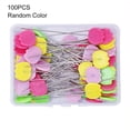 thumbnail image 1 of Flat Flower Head Sewing Stitching Quilting DIY Projects Dressmaker Decoration  100Pcs  Random Color, 1 of 9