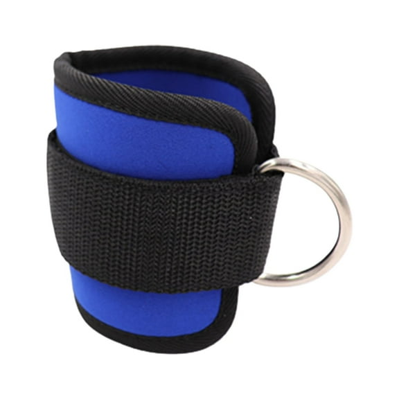 SPRING PARK 1 Pair Padded Ankle Straps with D-Ring Adjustable Diving Cotton Cuffs to Enhance Legs, Abs & Glutes for Men & Women