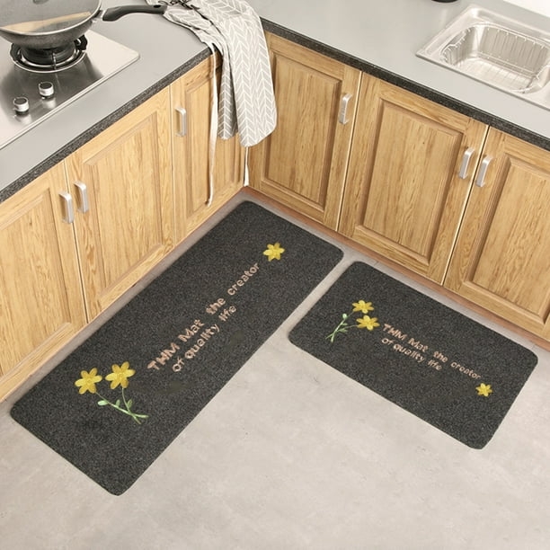 Kitchen Rug Sets 2 Piece 16x47 16 X24 Non Slip Kitchen Floor Mats Cushioned Comfort Standing Mat Stain Resistant Kitchen Rug Kit Walmart Com Walmart Com