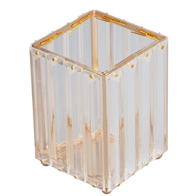 Portaescobillas Ticfox organizador de brochas de maquillaje gran capacidad Acero Inoxidable Vidrio borosilicato