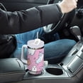 thumbnail image 4 of Yayeee 40oz Stainless Steel Tumbler with Straw and Handle Double-Wall Insulated Travel Water Bottle, Purple Halloween, 4 of 8