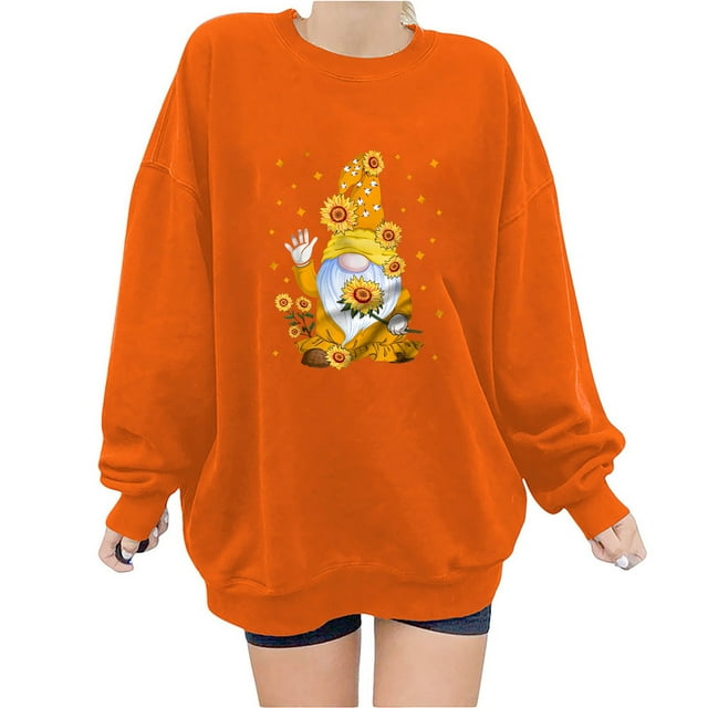 2023 Mode Femme Chandail en Molleton 50 % de Réduction Liquidation Mode Imprimé Blouse Ample Manches Longues Col Rond Chandail Décontracté Tops Chandail en Molleton