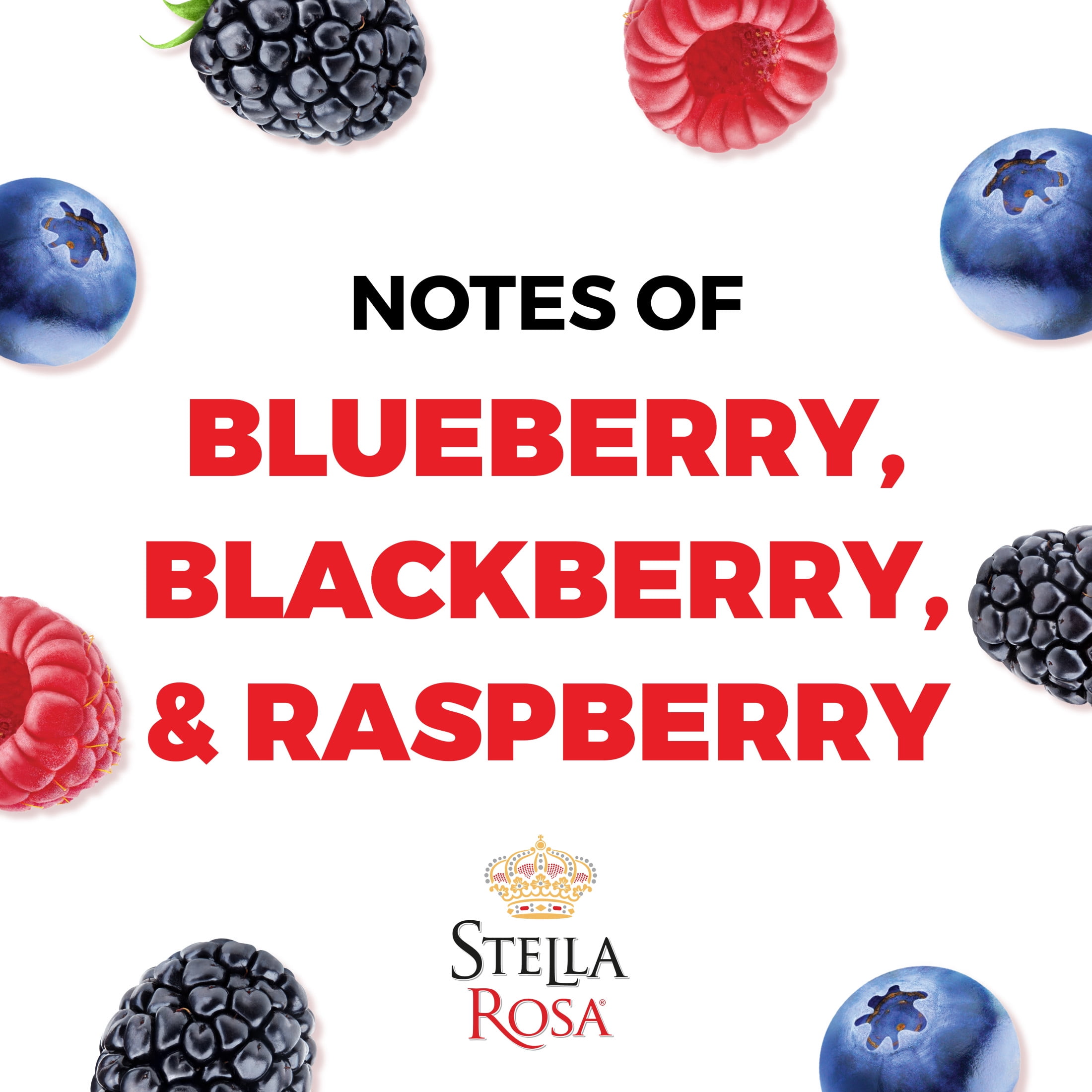 Stella Rosa Black Semi-Sweet Red Wine, 750ml, Low Alcohol, Rich Berry Flavors