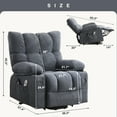 thumbnail image 3 of JONPONY Power Lift Recliner Chair Recliners for Elderly with Heat and Massage Recliner Chair for Living Room with Infinite Position and Side Pocket,USB Charge Port,Blue, 3 of 17
