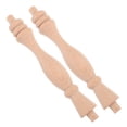 thumbnail image 3 of WEUVEB 2-Pack Wood Cabinet Pillar Balusters in Khaki, Roman Column Style Decorative Support Posts, 3 of 8