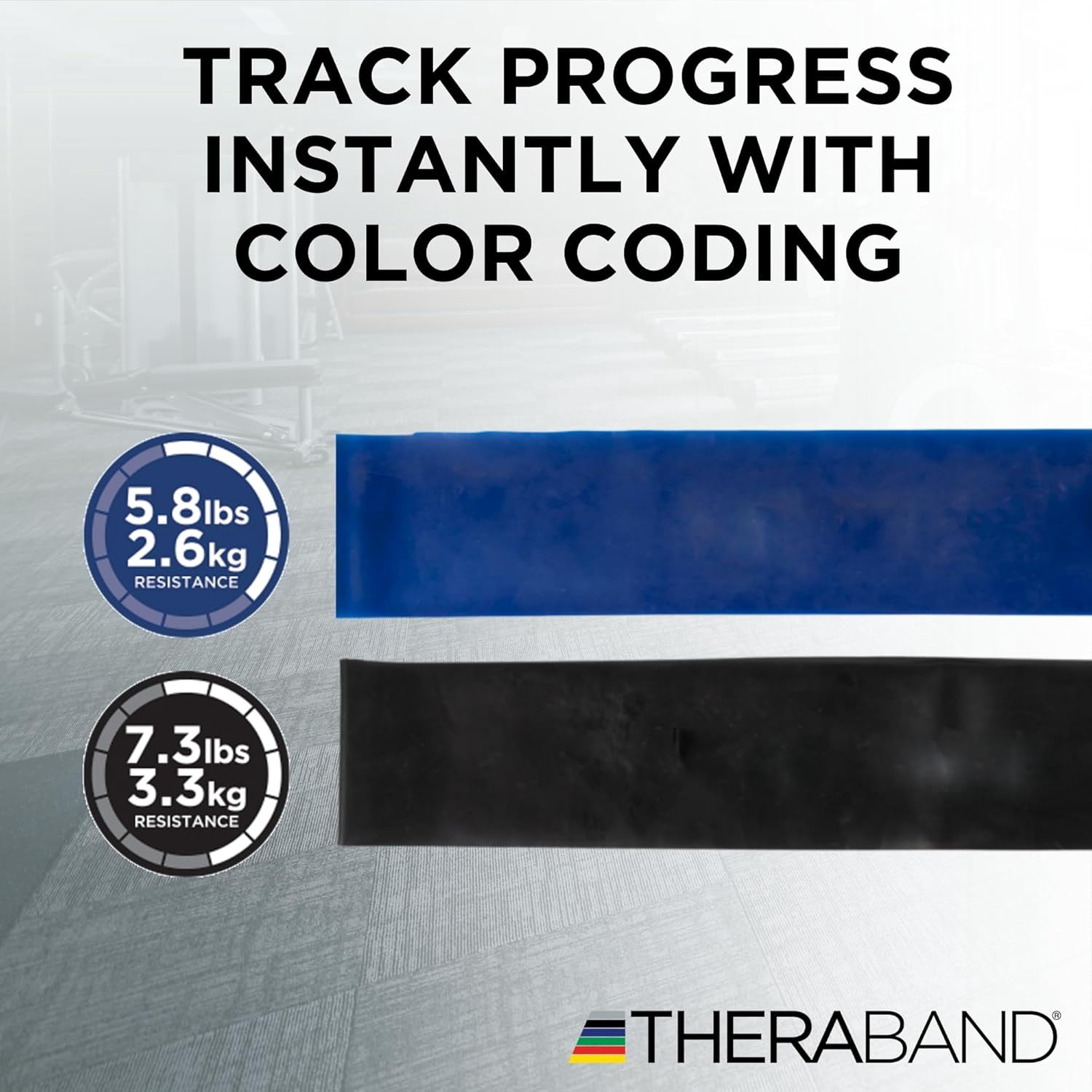 JJEAN-Resistance Bands Set, Advanced Kit, Blue, Black, Latex Elastic Bands for Exercise & Physical Therapy, Strength Training for Upper & Lower Body Fitness