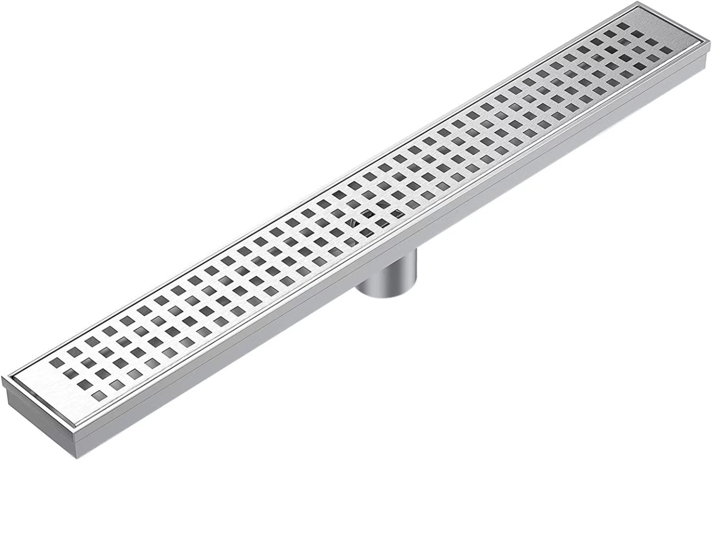 ATT 28IN Linear Grid Shower Drain Brushed Nickel,304 Stainless Steel ...