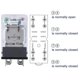 thumbnail image 2 of 8-Pin 10 AMP Electromagnetic Power Relay Durable Relay Coil 12V DC LED Indicator with Socket Base DIN Rail System, 2 of 5