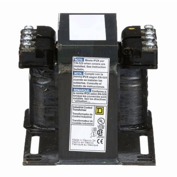 Square D Control Transformer, 200 VA, Not Rated, 12/24V AC, 120V AC 9070T200D13