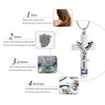 thumbnail image 5 of Forever in My Heart Birthstone Personalized Double Cross Urn Pendant Cremation Jewelry for Ashes Cross Ashes Keepsake, 5 of 7