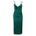 thumbnail image 5 of B91xZ Robes de Bal pour Femmes Formelles Col en V à Volants Fendue Soirée Longue Robe, Vert TG, 5 of 5