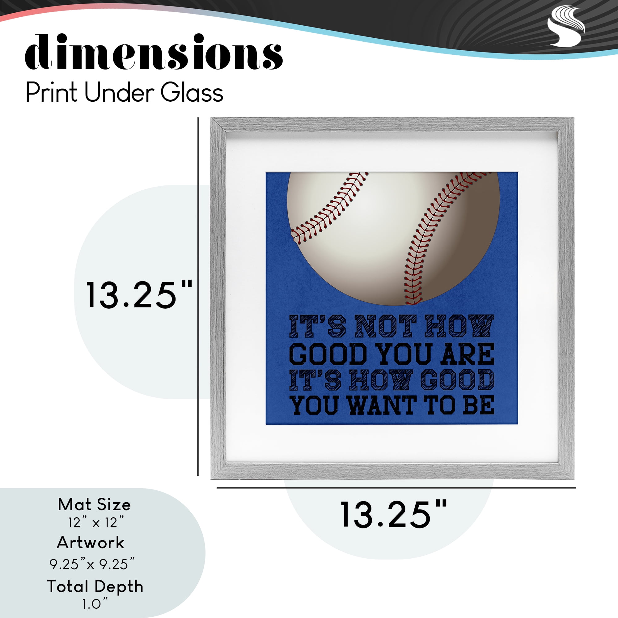 How Good You Want To Be Gray Framed Print Under Glass, design by Marcus Prime