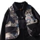 thumbnail image 3 of Chaqueta 2 en 1 Patrones de oso Cuello vuelto Cremallera Cierre de hebilla Abrigo informal para mujeres Hombres Negro L, 3 of 8