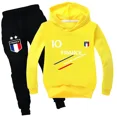 thumbnail image 4 of Nueva ropa de primavera y otoño para niños, conjunto de chándal de fútbol de Francia 10, camisetas y pantalones de 2 piezas, conjuntos para niños y niñas de 2 a 15 años, 4 of 4