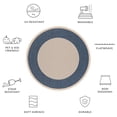 thumbnail image 6 of Safavieh Courtyard Justine Bordered Indoor/Outdoor Area Rug, Beige/Navy, 4' x 4' Round, 6 of 10