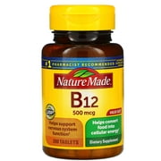 NATURE MADE Vitamin B12, 500 mcg, Tablets, 200.0 CT