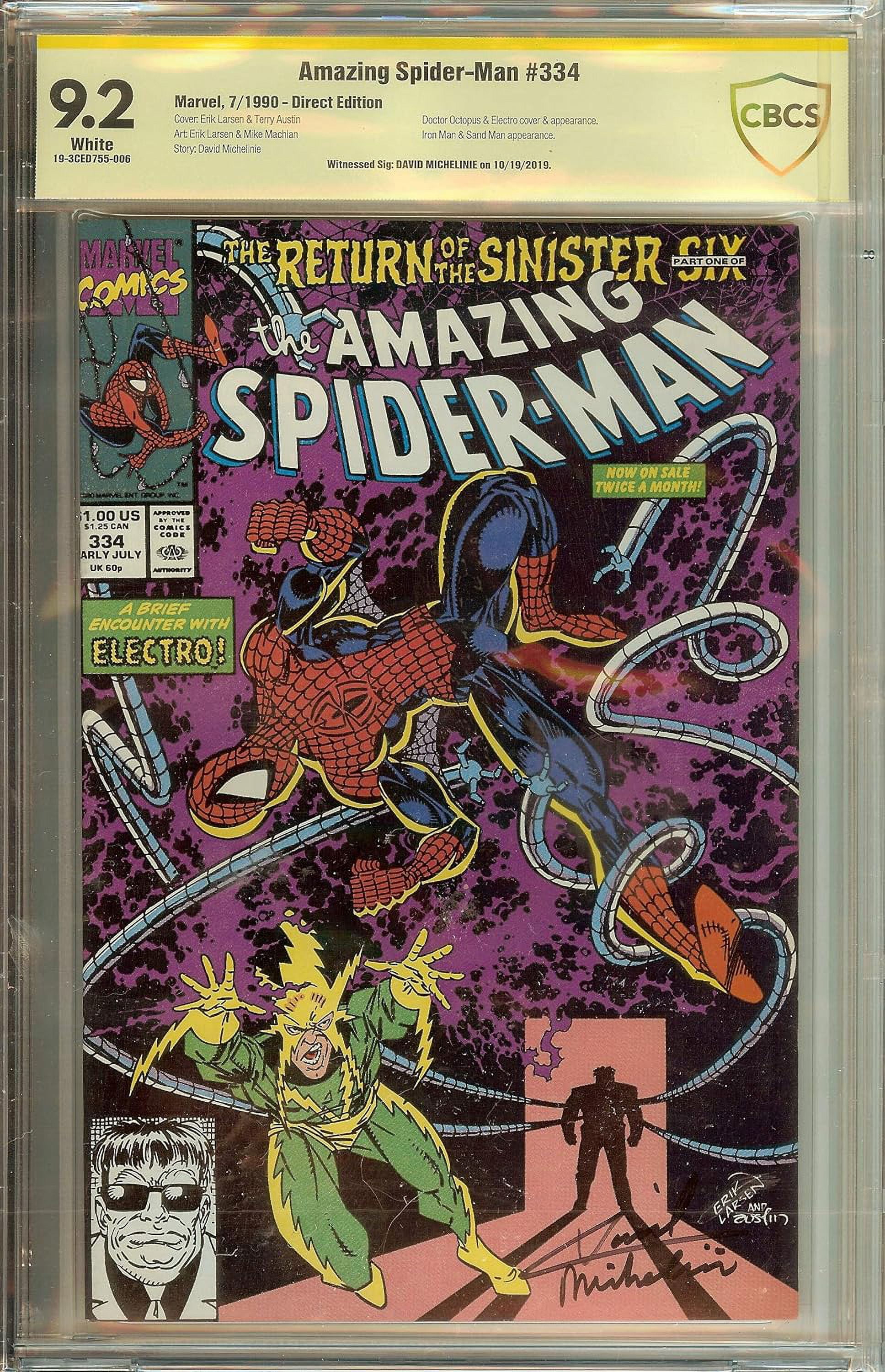 Amazing Spider-Man #334 CBCS (not CGC) 9.2 David Michelinie
