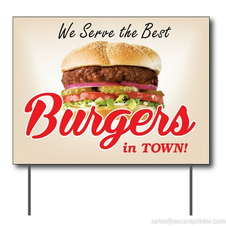 We Serve The Best Burgers Curbside Sign, 24