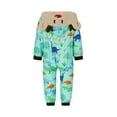 thumbnail image 5 of Family Matching Christmas Jumpsuit Pajamas, Cartoon Dinosaur Print Zip Up Long-Sleeved Novelty Sleepwear Outfits, 5 of 10