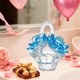 thumbnail image 4 of Decoración De Cristal 1 pc Crystals Rose Basket Ornament Glass in Light Blue for Car Interior and Home Decor Valentines Day Gift 3.35x2.56" JASKFLY, 4 of 9