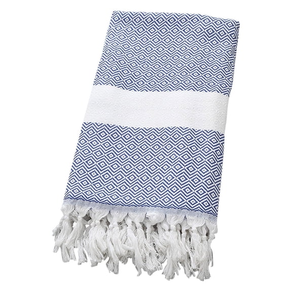 Turkish Beach Towel Oversized 39x71 | 100% Cotton Turkish Bath Towels Sand Free Quick Dry Towel Extra Large Pool Towels Lightweight Travel Towel for Adults(Blue)