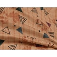 thumbnail image 4 of oneOone Rayon Rust Brown Fabric Triangle Geometric Craft Projects Decor Fabric Printed By The Yard 56 Inch Wide, 4 of 5