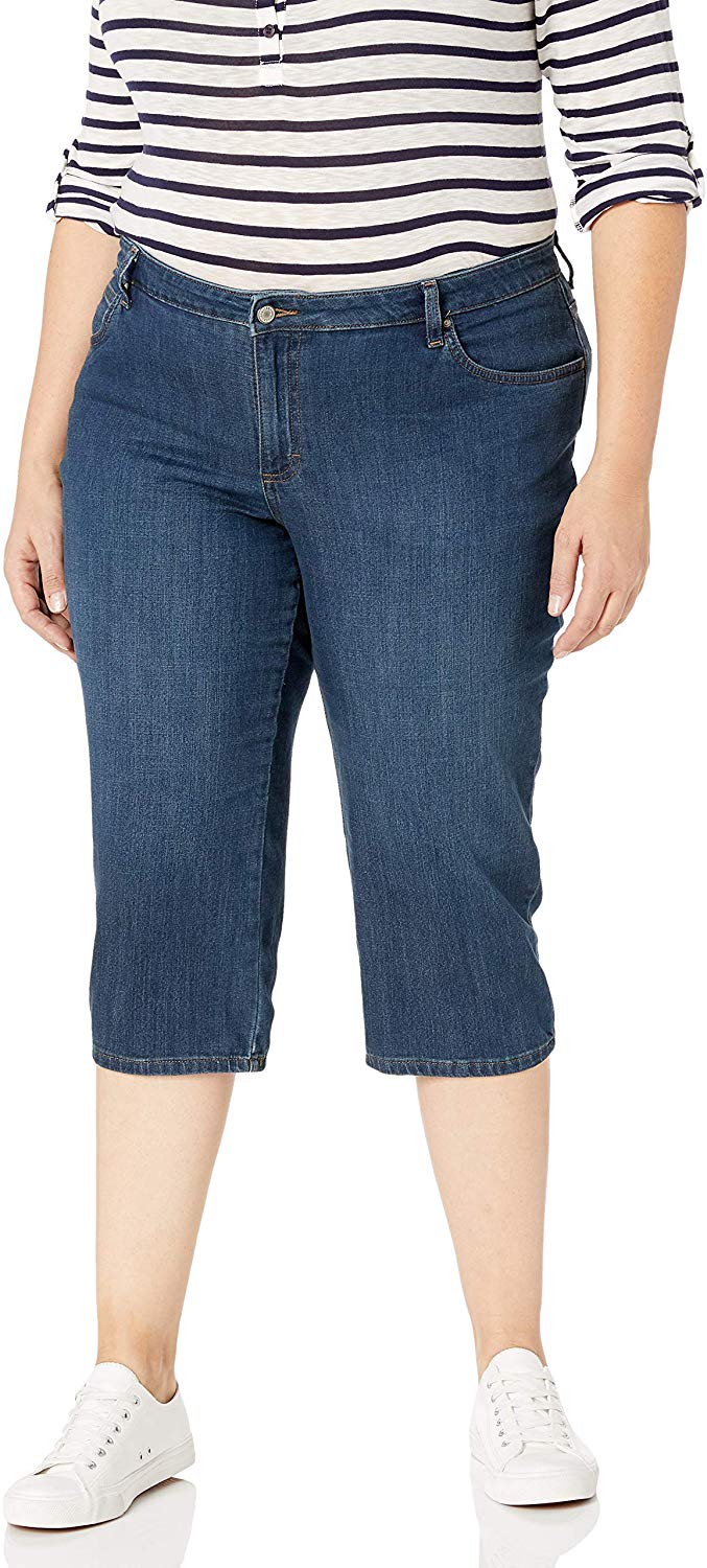 lee relaxed fit capris plus size