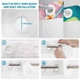thumbnail image 4 of No Hook Shower Curtain, Colorful Flip Flops Shower Curtains for Bathroom with See Through Top Window, Summer Blue Beach Ocean Waterproof & Washable Bath Curtain Small Stall 36"x78", 4 of 9