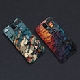 thumbnail image 5 of LYM-Phone Case For BLU View3/B140DL, Waterproof Soft case Wrist Strap Kickstand Anti-dust Masculine Dirt-resistant Silicone Nature Geometry Personality Durable Fashion Design Wristband, 5 of 9