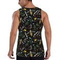 thumbnail image 3 of Easygdp Wasp and Florals Men's Tank Top, Sleeveless Muscle T Shirts, Breathable, Quick-Dry, Loose for Gym, Running, Fitness - Large, 3 of 9