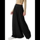 thumbnail image 3 of Pantalones Palazzo Holgados de Cintura Alta Elástica para Mujer, Informales, con Bolsillos, Holgados y Largos de Otoño Negro S, 3 of 8