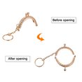 thumbnail image 5 of Uxcell Metal Purse Frames, 2" 5Pack Kiss Lock Clasp Frame for Coin Bag Sewing DIY, Gold, 5 of 6