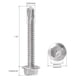 thumbnail image 2 of Tornillos autoperforantes con cabeza hexagonal Uxcell #12 x 1 1/2" de acero inoxidable 410, paquete de 50, 2 of 4