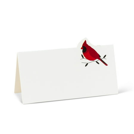 

Set of 4 Cardinal Folded Place Cards 12 Pieces