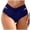 C124/Navy, variant on XIYON Women's High Waisted Bikini Bottoms Women Solid Color Hollow Out Detail Swimwear Bottom For Pool Beach Classic
