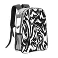 thumbnail image 3 of Susaid Leopard And Zebra 2 Print Clear Backpack See Through Transparent Plastic Clear Bookbags for School, College, Stadium,Work, 3 of 7