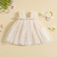 thumbnail image 2 of Filles Enfants Robe Dentelle Brodée/fleur Robe Cami avec Bandeau, 2 of 9
