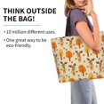 thumbnail image 2 of Pofeuu Autumn Maple Leaf and Deer Print Reusable Grocery Bags - Washable, Foldable, Packable Tote, Large Handles, Heavy Duty, Zippered Top Pouch, 2 of 8
