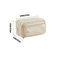 thumbnail image 3 of Dvruxg Pencil Pouch Case Holder Pen Box Large Capacity Big Zipper Canvas Makeup Bag Bulk Cosmetics Toiletry Storage, 3 of 5