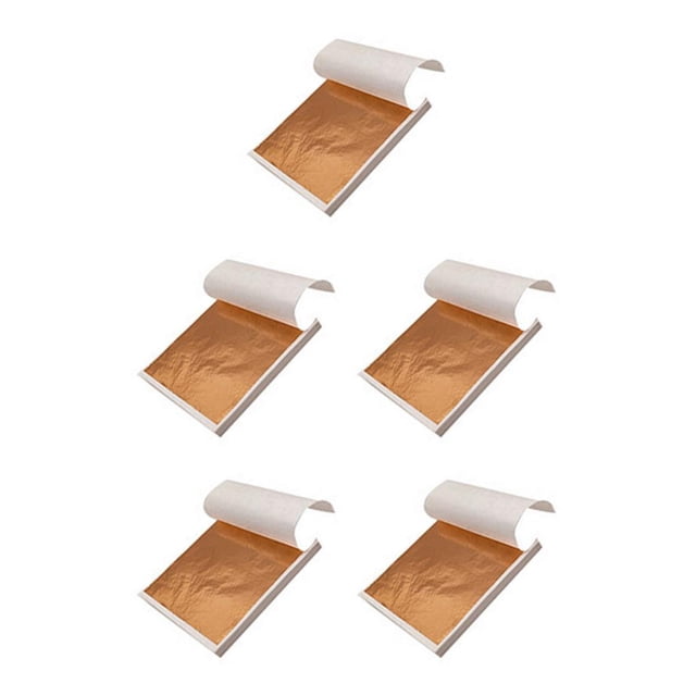 Hojas de papel de aluminio Toystoory 100 Uds doradas para manualidades decoración exquisita para pasteles