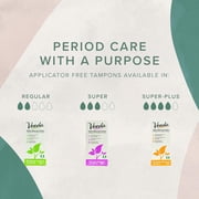 Veeda Super Plus Absorbency Non-Applicator Tampons, Unscented, Non-Toxic, 32 Count