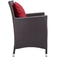 thumbnail image 3 of Side Dining Chair, Red, Rattan, Wicker, Outdoor Patio Balcony Cafe Bistro Garden Hospitality Restaurant, Modern Contemporary HB32890, 3 of 5