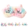 thumbnail image 2 of Coofit Sleep Mask Lovely Plush Cute Elastic Eye Mask Sleeping Blindfold Mask for Home, 2 of 10