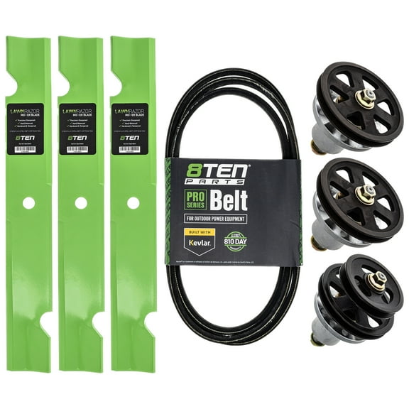 8TEN Blade Spindle Belt Kit for Exmark Turf Ranger 1-554019 1-603576 52-inch MK1010069