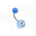 thumbnail image 3 of Belly Button Ring pack of two Smiley Faces Glow in the Dark 14g, 3 of 6